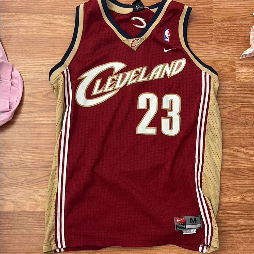 Nike Red and Gold Cleveland Jersey